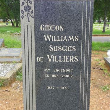 VILLIERS Gideon Williams Suscius, de 1927-1973