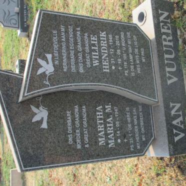 VUUREN Willie Hendrik, van 1946-2010 &amp; Martha Maria M. 1947-