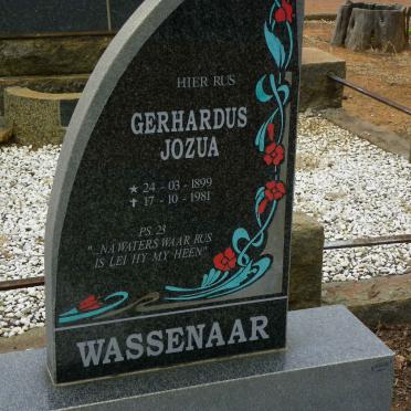 WASSENAAR Gerhardus Jozua 1899-1981