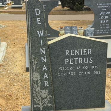 WINNAAR Renier Petrus, de 1939-1982