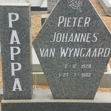 WYNGAARD Pieter Johannes, van 1928-1982