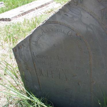 OOSSTHUISEN Johanna Andriesiena  1900-1901