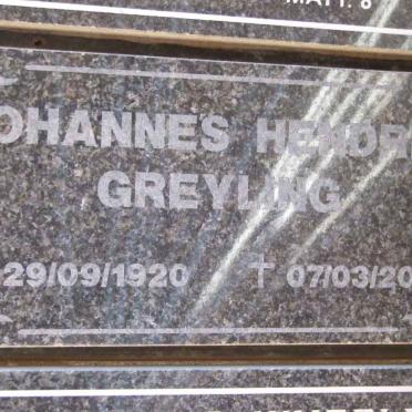 GREYLING Johannes Hendrik 1920-2004