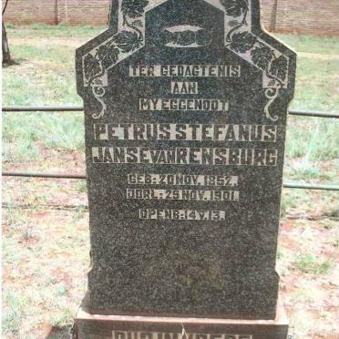 RENSBURG Petrus Stefanus, Janse van 1852-1901