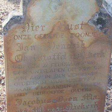 NIEKERK Jan Hendrik Christoffel, van 1900-1901 #1