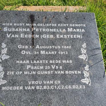 EEDEN Susanna Petronella Maria, van nee EKSTEEN 1842-1913 #2