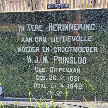 PRINSLOO H.J.M. nee DIPPENAAR 1891-1948