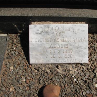 BANK Christina Johanna, van der formerly J. VAN RENSBURG nee DAVEL 1904-1972 :: ADAMS Henriette Johanna 1947-1990 #2