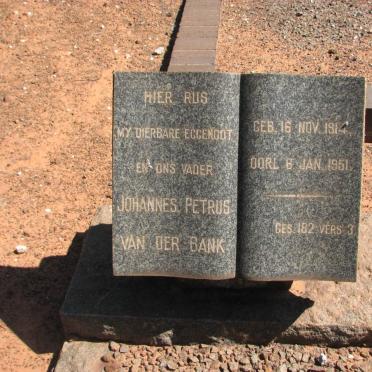 BANK Johannes Petrus, van der 1914-1951