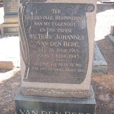 BERG Petrus Johannes, van den 1915-1943