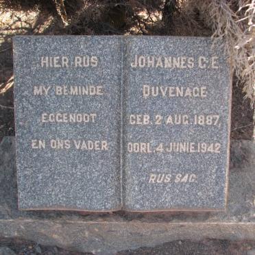 DUVENAGE Johannes G.E. 1887-1942
