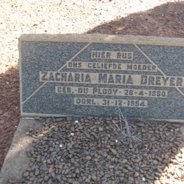DREYER Zacharia Maria nee DU PLOOY 1880-1954