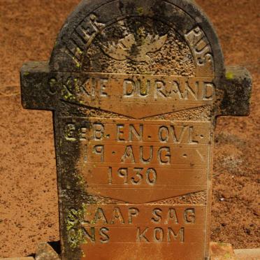 DURAND Okkie 1930-1930