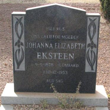 EKSTEEN Johanna Elizabeth nee LOMBARD 1878-1953
