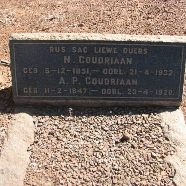 GOUDRIAAN N. 1851-1932 &amp; A.P. 1947-1920