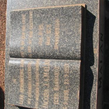 MALAN Jacoba J.A. nee BARNARD 1896-1957