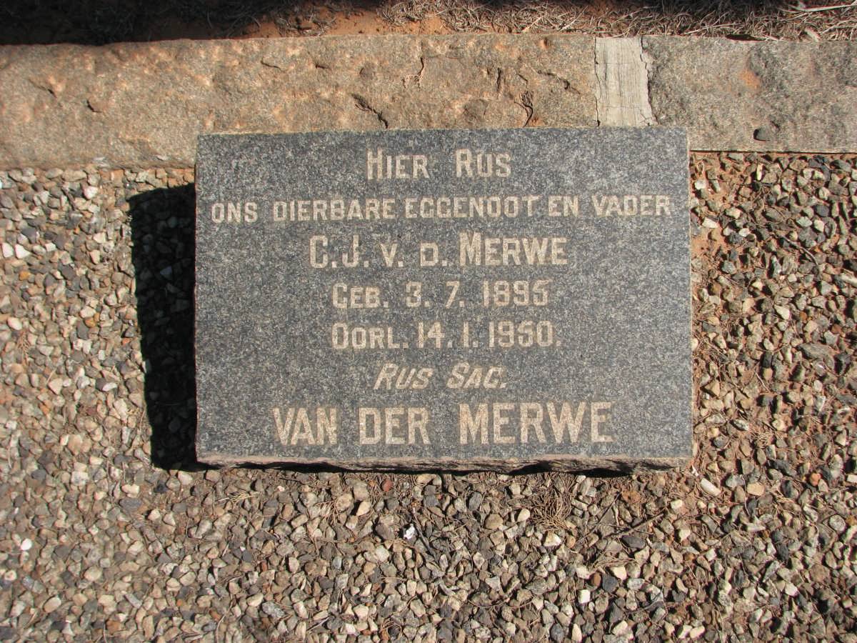 MERWE C.J., van der 1895-1920 & M.J. STRAUSS, voorheen VAN DER MERWE nee VAN DER MERWE 1899-1989 :: ? Marie 1929-1983 #1