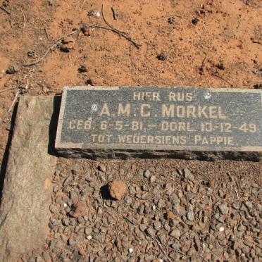 MORKEL A.M.G. 1881-1949