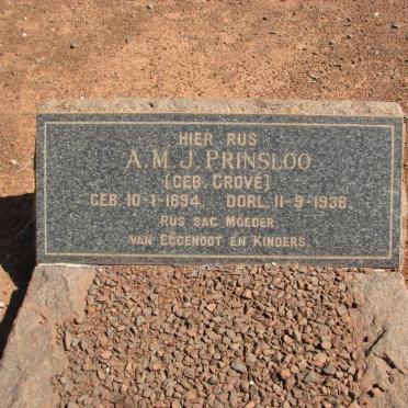 PRINSLOO A.M.J. nee GROVÉ 1894-1938