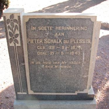 PLESSIS Pieter Schalk, du 1874-1943