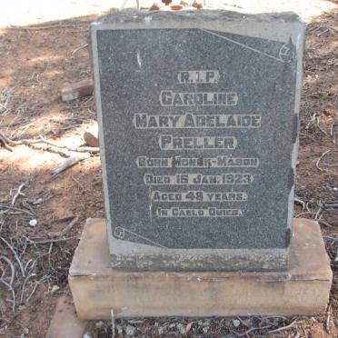 PRELLER Caroline Mary Adelaide nee MONCK-MASON -1923