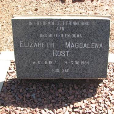 ROST Elizabeth Magdalena 1917-1984