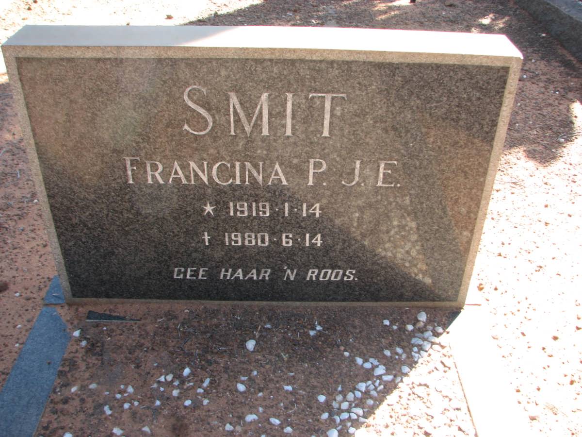 SMIT Francina P.J.E. 1919-1980