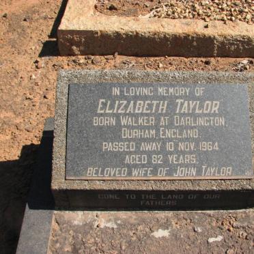 TAYLOR Elizabeth nee WALKER -1964