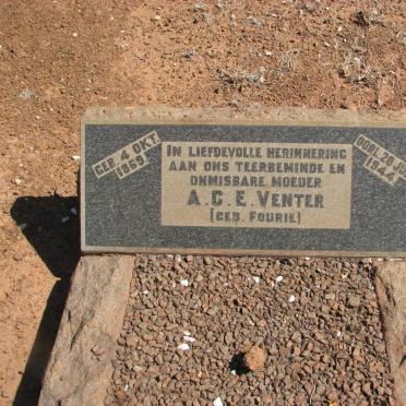 VENTER A.C.E. nee FOURIE 1869-1944