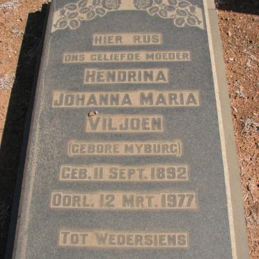 VILJOEN Hendrina Johanna Maria nee MYBURG 1892-1977