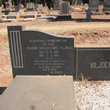 VILJOEN Hendrik Willem 1886-1964 &amp; Anna Susanna OOSTHUYSEN 1892-1953