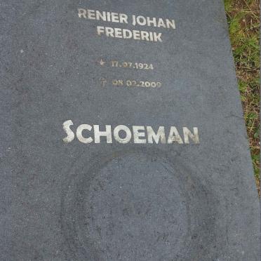 SCHOEMAN Renier Johan Frederik 1924-2009