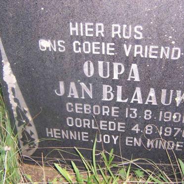 BLAAUW Jan 1901-1978