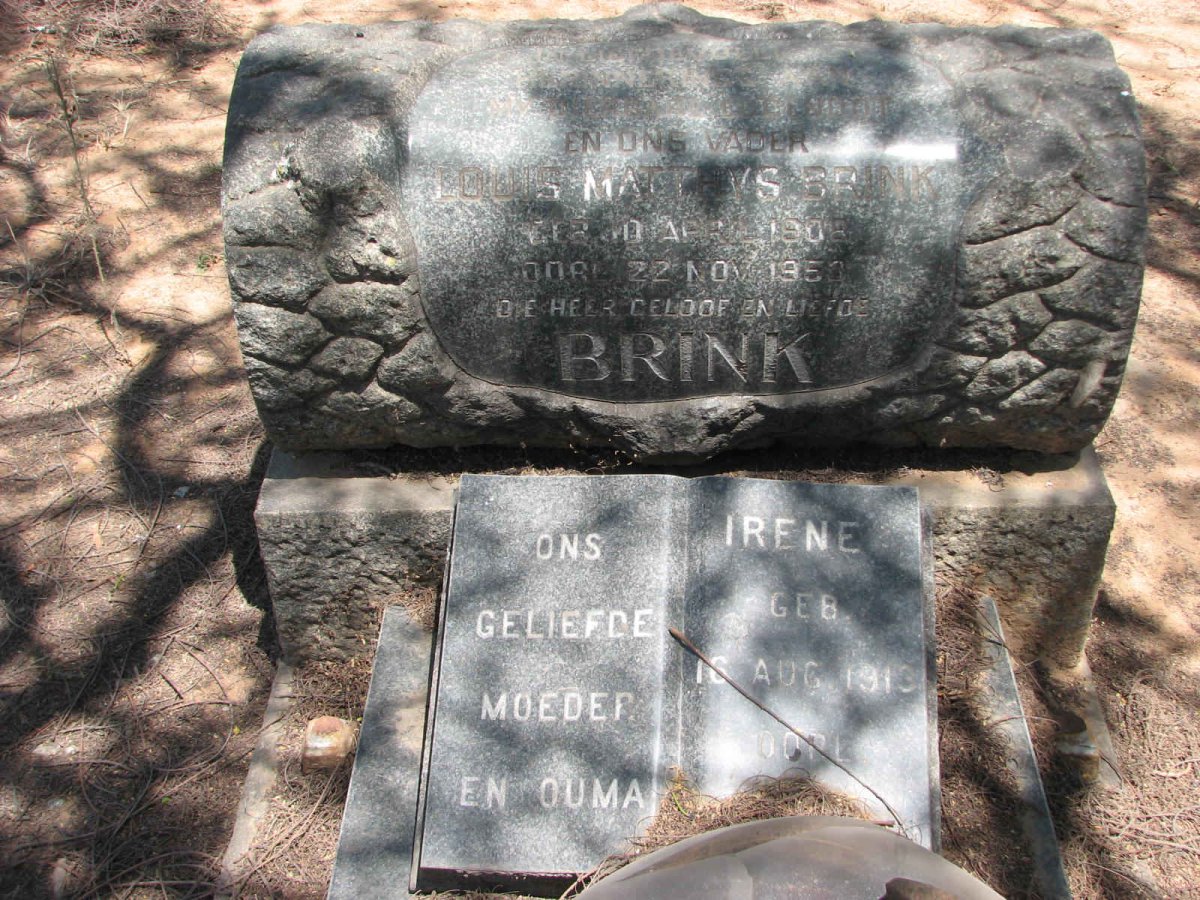 BRINK Louis Matthys 1905-1950 &amp; Irene 1913-