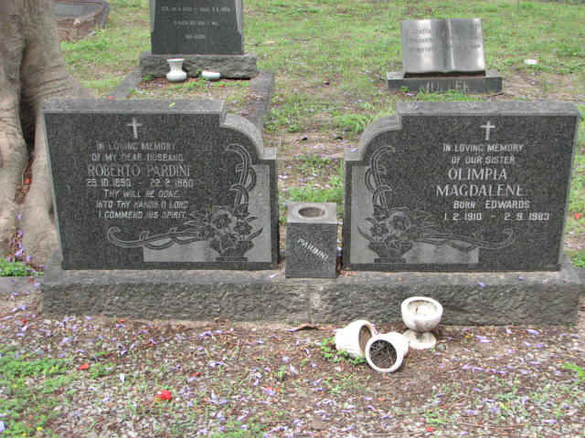 PARDINI Roberto 1890-1980 &amp; Olimpia Magdalene EDWARDS 1910-1983