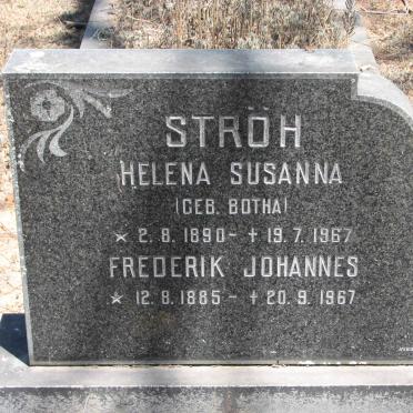 STRÖH Frederik Johannes 1885-1967 &amp; Helena Susanna BOTHA 1890-1967