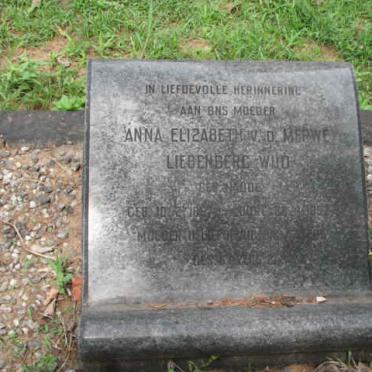 WIID Anna Elizabeth v.d. Merwe Liebenberg nee NAUDE 18?7-195?