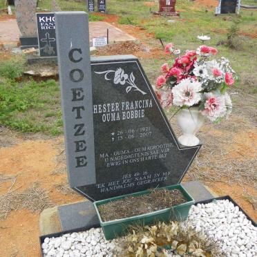 COETZEE Hester Francina 1921-2007
