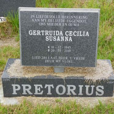 PRETORIUS Gertruida Cecilia Susanna 1945-2010