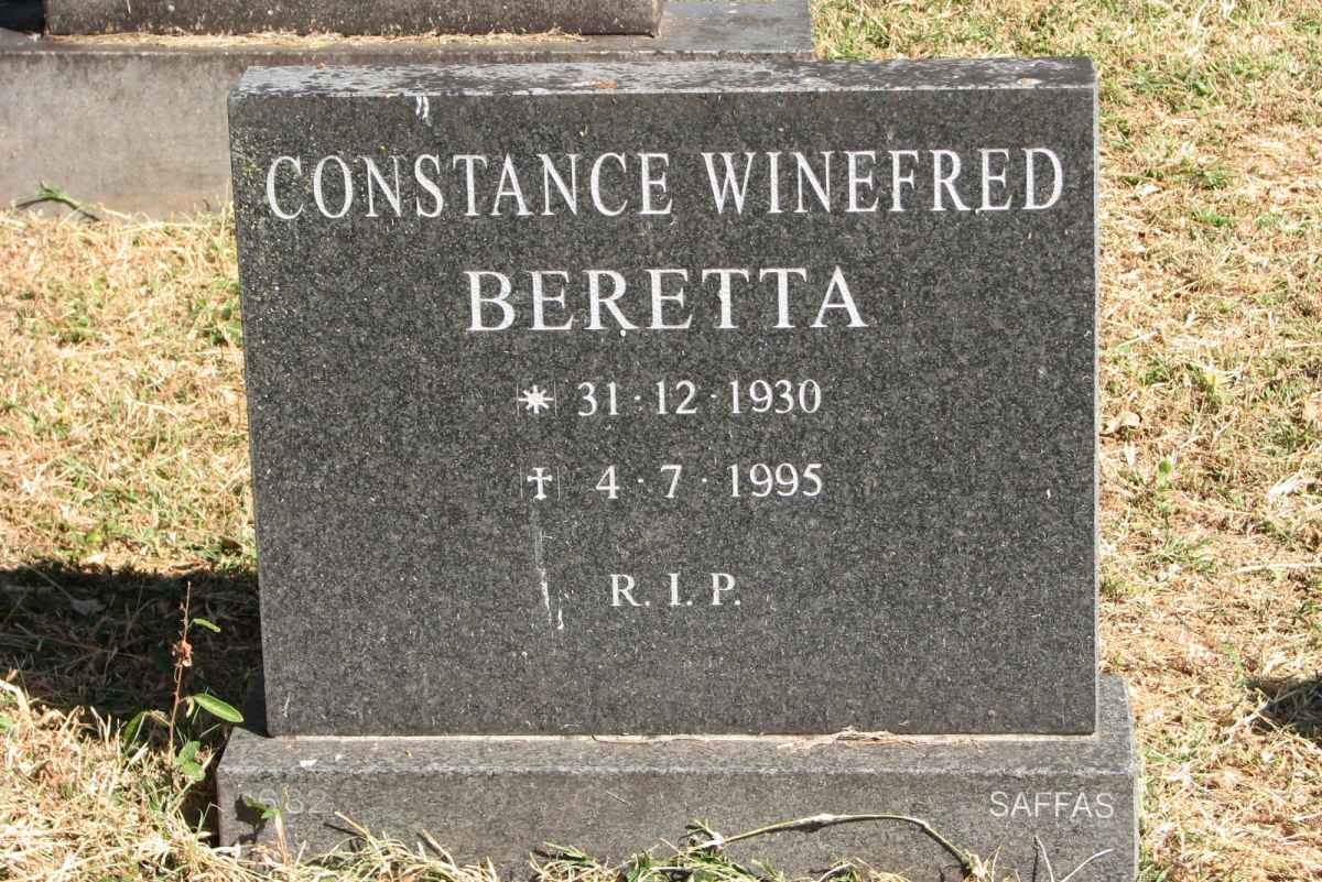 BERETTA Constance Winefred 1930-1995