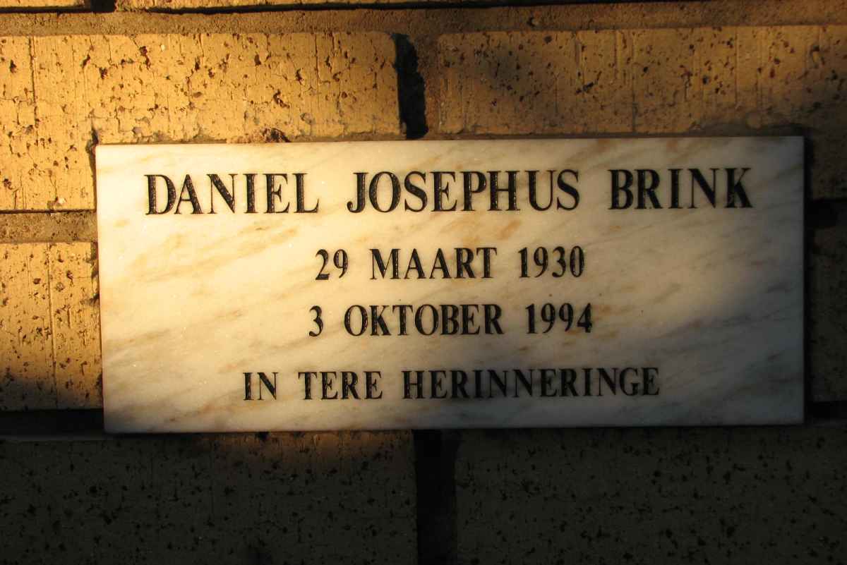BRINK Daniel Josephus 1930-1994