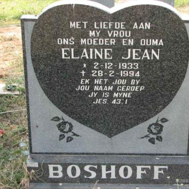 BOSHOFF Elaine Jean 1933-1994