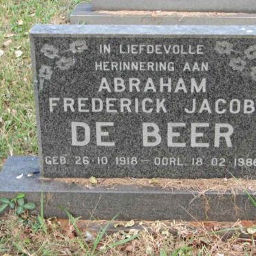 BEER Abraham Frederick Jacob, de 1918-1986