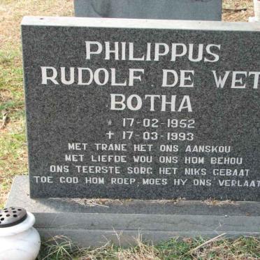 BOTHA Philippus Rudolf de Wet 1952-1993