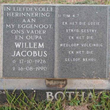 BOTHA Willem Jacobus 1926-1990