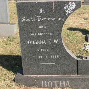 BOTHA Johanna F.W. 1888-1968