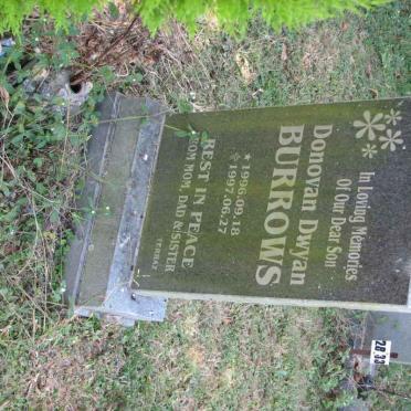 BURROWS Donovan Dwyan 1996-1997