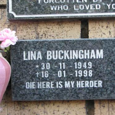 BUCKINGHAM Lina 1949-1998