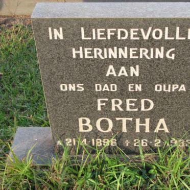 BOTHA Fred 1896-1933