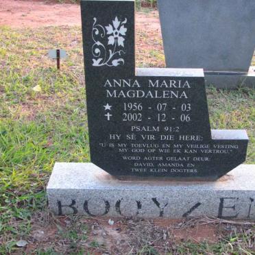 BOOYZEN Anna Maria Magdalena 1956-2002